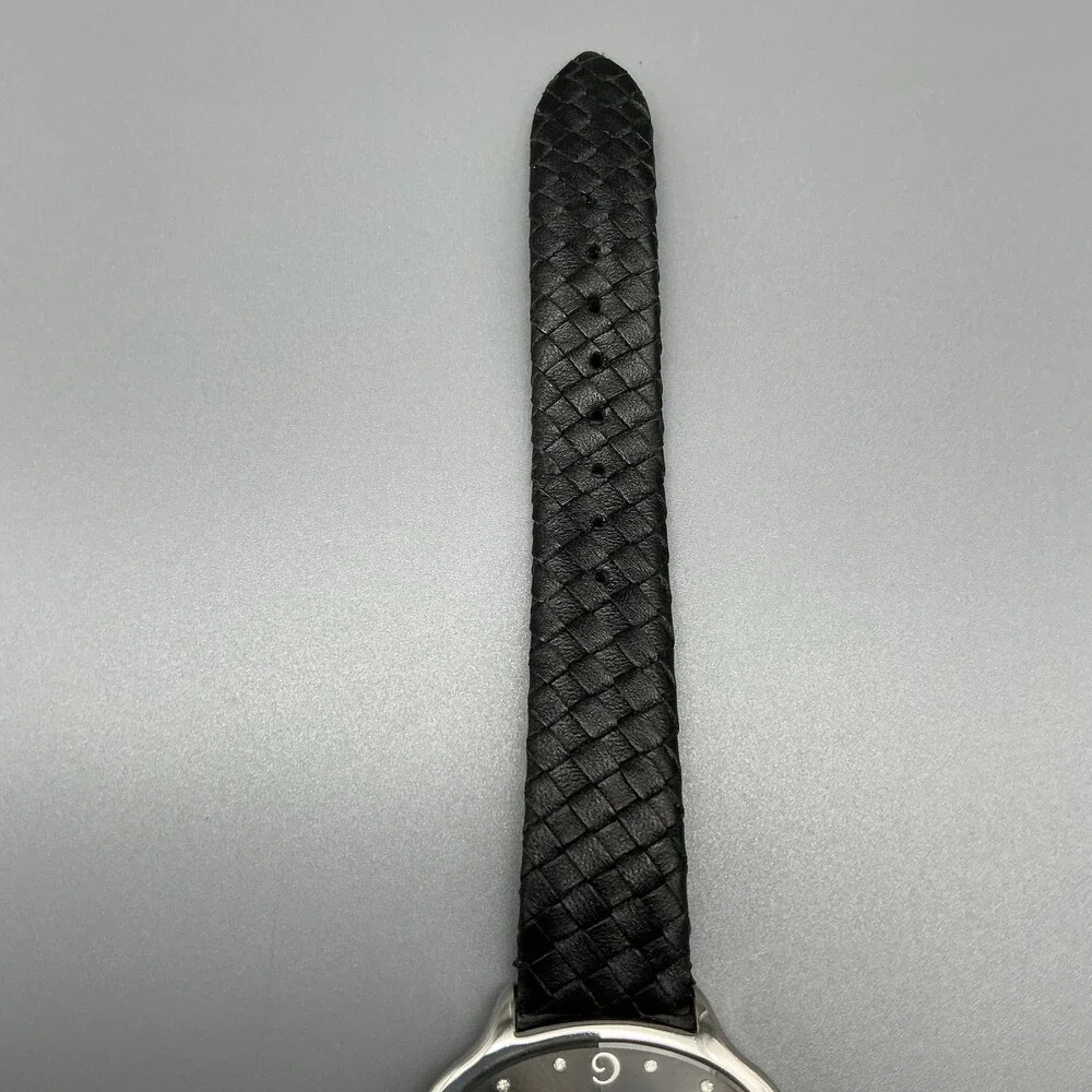Joan Rivers Classics Womens Watch 40mm Black Dial Braided Leather New Battery